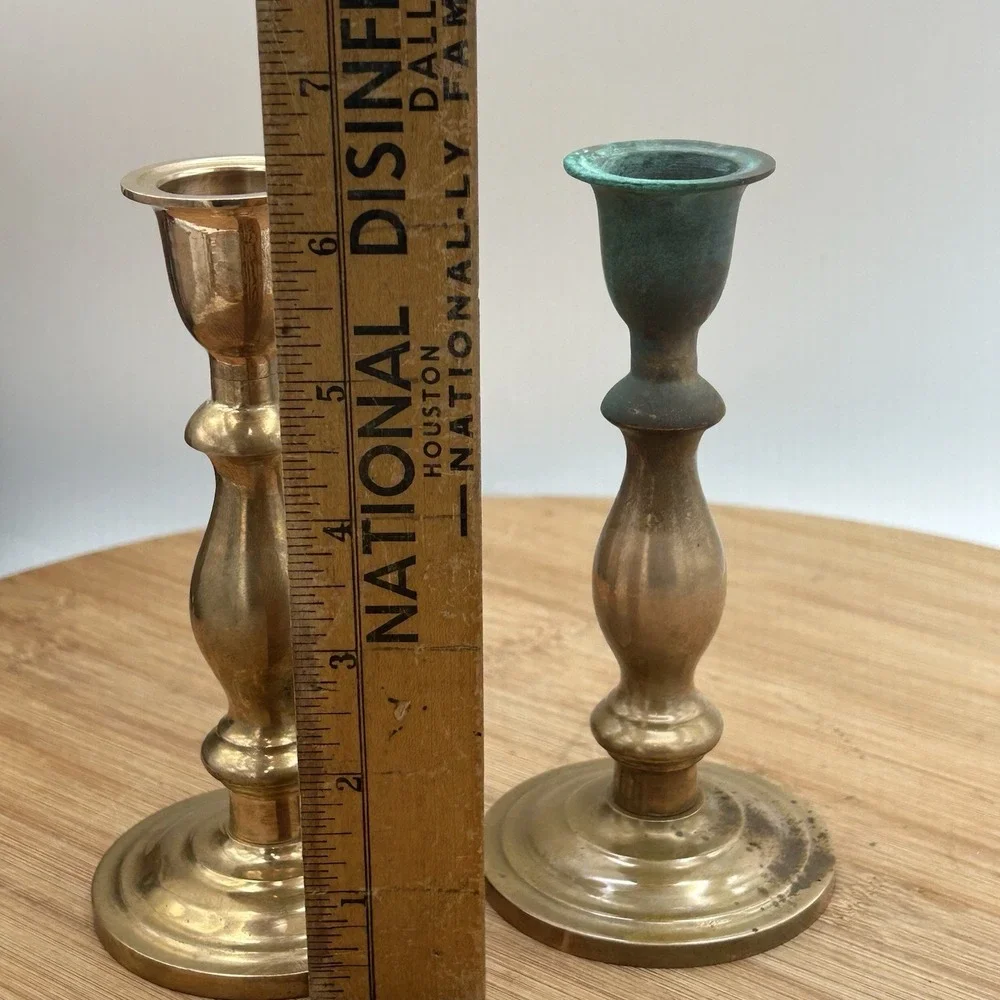 Pair‎ of Vintage Brass Candlestick Holders Candle Stick India 6